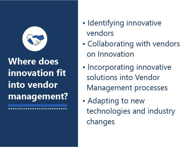 Where does innovation fit into vendor management?
