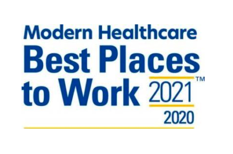 Modern Healthcare Best Places to Work 2021 and 2020 logo