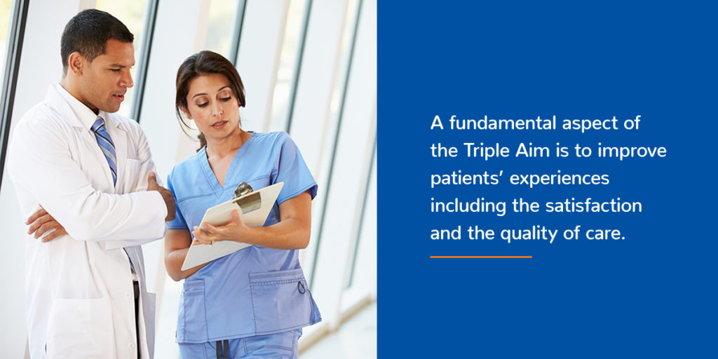 A fundamental aspect of the Triple Aim is to improve patients' experiences
