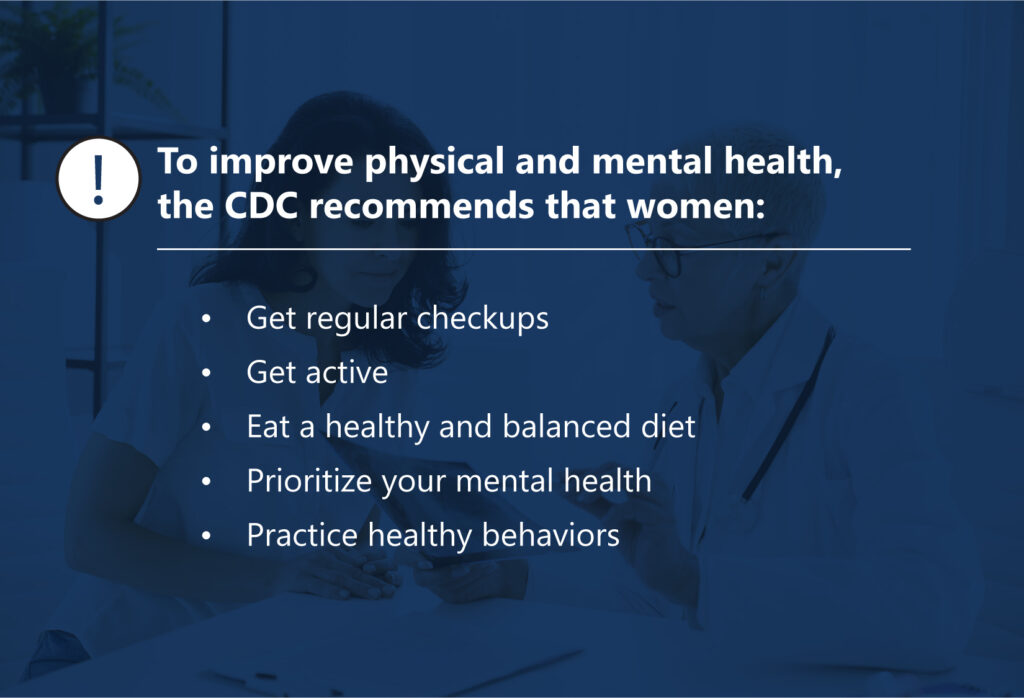 CDC recommendations to improve physical and mental health