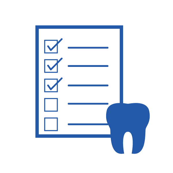 dental blue chart icon