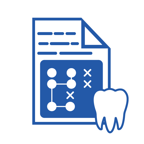 dental blue paper icon