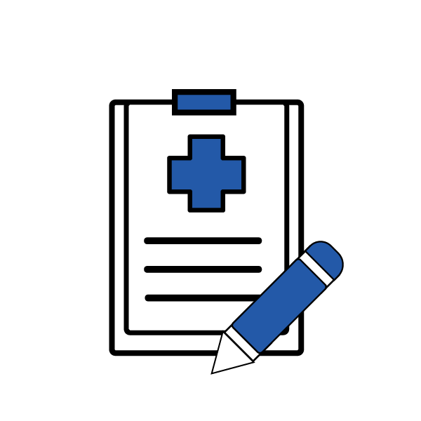 white healthcare clipboard icon